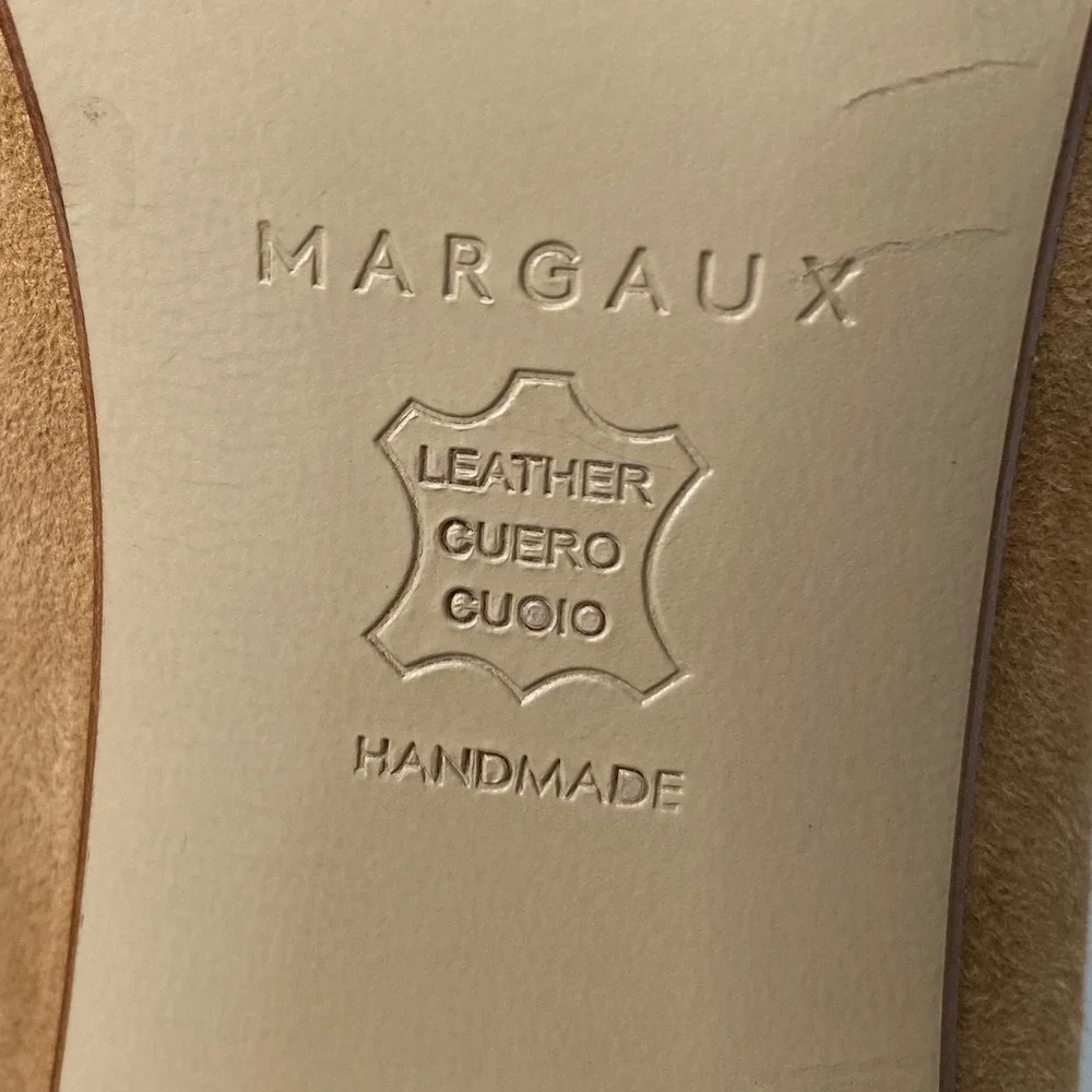 Margaux The Heel Tan Suede Block Heel Pumps Shoes Classic Quiet Luxury Size 11.5